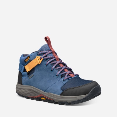 Teva Grandview GTX - Women's Teva Boots - Dark Blue | India (BXOP20497)